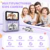 Kids Camera Instant Print, 3.0'' Screen 48MP Photo Instant Camera for Kids with 32GB Card, 1080P HD Digital Child Printable Camera, Gift for 3-12 Year Old Girls Boys (Purple) view 3