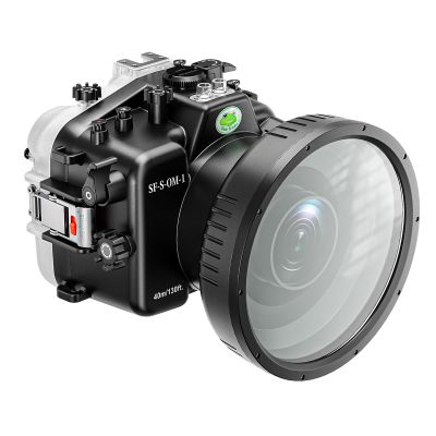 Sea frogs Underwater Camera Housing Compatible with Olympus OM-1 for 12-40MM f2.8 IPX8 40m/132ft Maximum Diving Depth Waterproof Camera Case for Diving, Surfing, Rowing