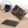 Keyboard Case for Samsung Galaxy Tab A 10.1 2019 (SM-T510/T515), Detachable Wireless Bluetooth Keyboard Case for 10.1 Inch Galaxy Tab A Tablet SM-T510 SM-T515 SM-T517 2019, Orange Black Moth view 4