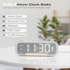 Mesqool Alarm Clock Radio for Bedroom with Bluetooth & USB Chargers view 2