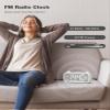 Mesqool Alarm Clock Radio for Bedroom with Bluetooth & USB Chargers view 4