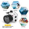 Sea frogs Underwater Camera Housing Compatible with Sony A7 II /A7R II /A7S II Pro 90mm IPX8 40m/130ft Maximum Diving Depth Waterproof Camera Case for Diving, Surfing, Rowing, White view 2