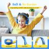 TONOSHARK Kids Wired Headphones with Microphone, Volume Limited to 85/94dB, Foldable 3.5mm Jack Headset for Girls, Pink Over-Ear Headphones for School, Study & Travel, Includes Carry CaseBlue view 2