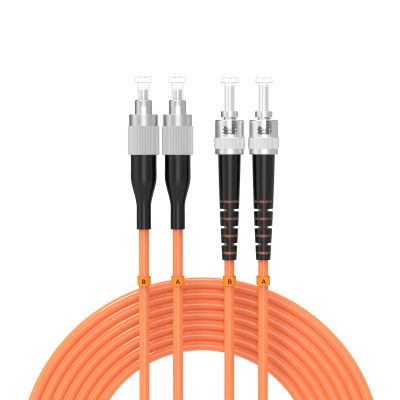 Buacoz Fiber Optic Cable OM2 FC to ST Indoor Fiber Patch Cable, 50/125m Multimode Duplex Fiber Optic Internet Cables, Jumper Optical Patch Cord, (1.8Meter/5.9ft), LSZH Orange