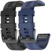 2 Pack Waterproof Band Compatible with Garmin Fenix 5X / 6X / 7X Watch Band, QuickFit 26mm Band for Fenix 7X Pro / 6X Pro / 5X Plus / Tactix Delta (Black/Navy) view 1