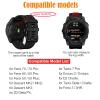 2 Pack Waterproof Band Compatible with Garmin Fenix 5X / 6X / 7X Watch Band, QuickFit 26mm Band for Fenix 7X Pro / 6X Pro / 5X Plus / Tactix Delta (Black/Navy) view 2