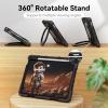 ACEMO for iPad Air 13 inch Case M3 2025 & iPad Air 13 inch Case M2 2024 with Pencil Holder, 360 Rotating Kickstand Handle, Shoulder Strap for Kids Girls Heavy Duty Protective Cover, Black view 4