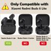 [2 Pack] easyBee Case Compatible with Xiaomi Redmi Buds 6 Lite Charging Cover, with 2 Keychain and Anti-Lost Strap, Soft Liquid Silicone Ultra Thin Shockproof Protective Kit - Black and Blue view 2