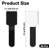20Pcs Hook and Loop Cable Ties Self Adhesive Hook and Loop Cable Straps Wrap Racks Adjustable Cable Straps Sticky Cord Organizer for Charging Cable Appliances at Office Home(Black) view 2