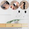 20Pcs Hook and Loop Cable Ties Self Adhesive Hook and Loop Cable Straps Wrap Racks Adjustable Cable Straps Sticky Cord Organizer for Charging Cable Appliances at Office Home(Black) view 4