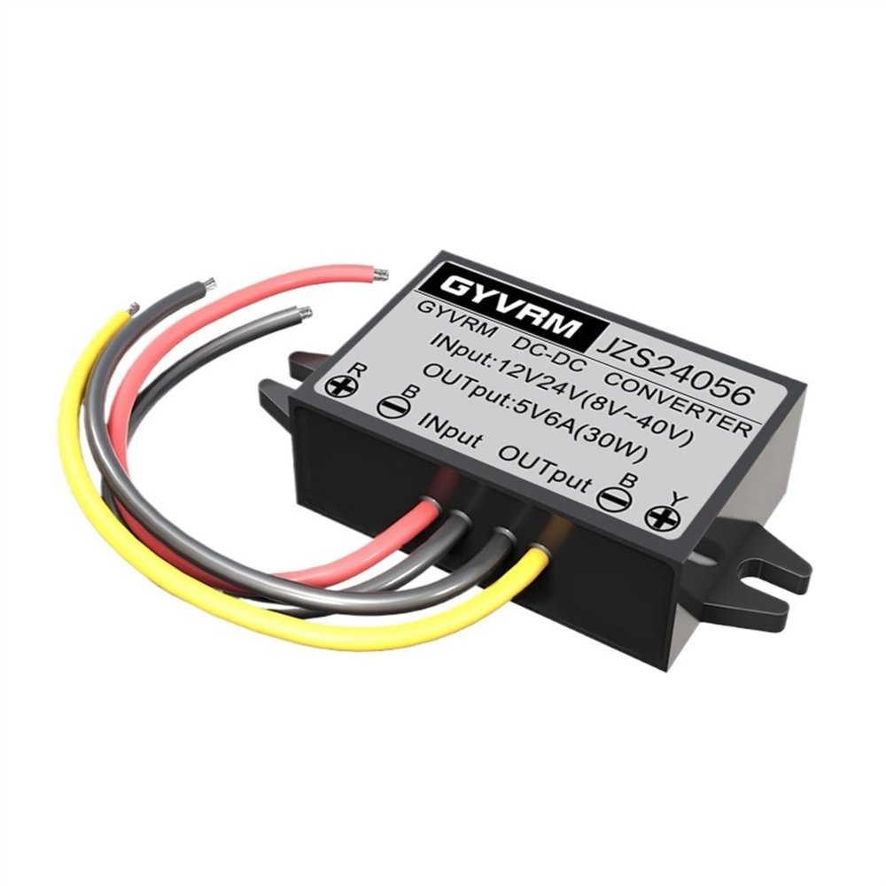 KNKQZXVDF Converter 12V24V to 5V 1A2A3A5A6A8A10AStep-down Power Converter8V-40V to 5V Voltage Regulator Car Power Inverter Converter(12V24V to 5V 6A)