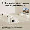 ULTIMEA 7.1ch Soundbar with Wireless Subwoofer, Virtual Surround Sound System for TV, App Control, 410W Peak Power, Sound bar for TV, 4 Wired Surround Speakers, Home Theater Sound System Poseidon D70 view 3