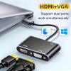 AKWOR USB 3.0 to HDMI VGA Adapter, USB to VGA HDMI Adapter for 2 Monitors, 1920 * 1080P@60HZ Full HD Display Video Converter Comaptible with Windows 7/8/8.1/10 and Mac OS Systems view 2