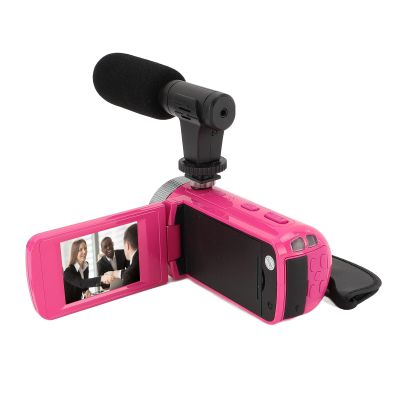 GOWENIC 16MP Digital Camera Camcorder, 1080P Video Recorder with Microphone, 16X Zoom 2.4 Inch Screen Design, Digital Video Camera for Interviews, Sports Events, Live Streaming