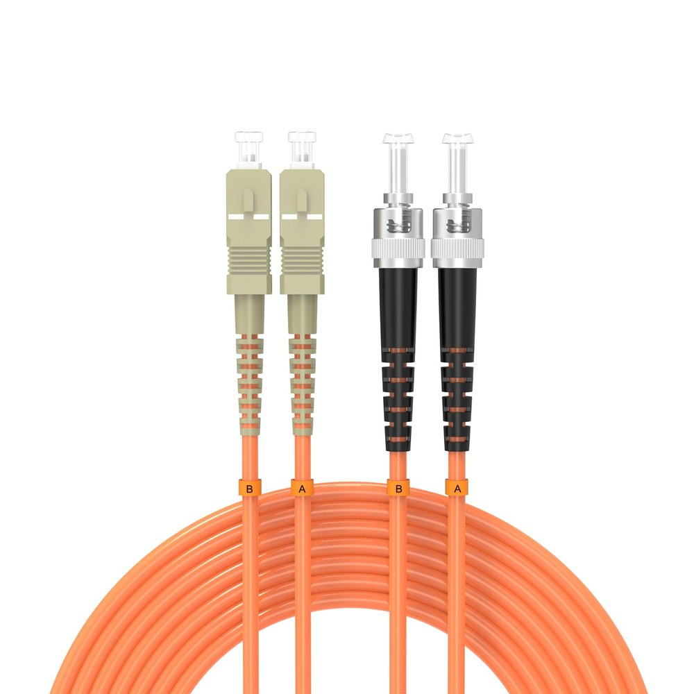 Buacoz 150Meter/492ft OM2 Fiber Patch Cable SC/UPC to ST/UPC Multimode Duplex Fiber Optic Internet Cables - 50/125m Industrial Indoor Fiber Optic Jumper Optical Patch Cord