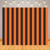 BELECO 10x6.5ft Fabric Black and Orange Stripe Backdrop Orange Black Striped Background for Halloween Party Decorations Banner Birthday Shoot Photo Studio Props view 2