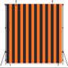 BELECO 10x6.5ft Fabric Black and Orange Stripe Backdrop Orange Black Striped Background for Halloween Party Decorations Banner Birthday Shoot Photo Studio Props view 4