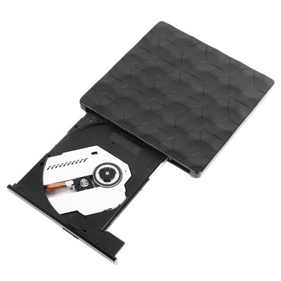 CCYLEZ USB 3.0 External DVD Drive, Ultra Slim CD Burner USB 3.0 with USB2.0 3.0 Connector, USB 3.0 Type C DVD Burner for Desktop Computer Laptop