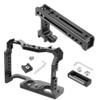 Aluminum Camera Protective Cage Rig Housing with Cold Shoe Mount 1/4 to 3/8 Screw Top Handle for Sony A7S3 A7R4 Camera view 1