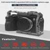 Aluminum Camera Protective Cage Rig Housing with Cold Shoe Mount 1/4 to 3/8 Screw Top Handle for Sony A7S3 A7R4 Camera view 2