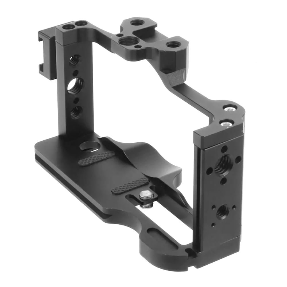 Aluminum Camera Protective Cage Grip Rig with Cold Shoe 1/4 3/8 Screw Mount for Sony ZV1 Camera