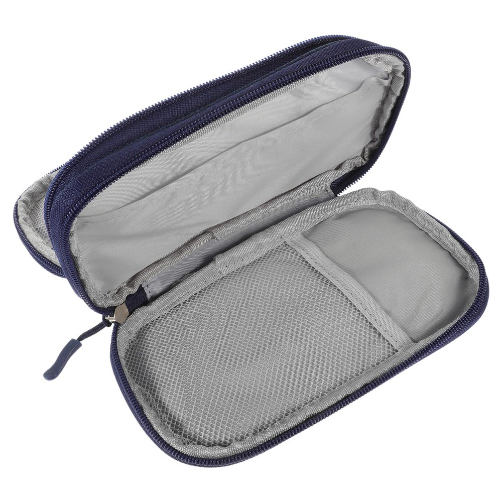 Housoutil Travel Electronics Organizer Bag Compact Double Storage Case for Cables Chargers Earphones and Power Banks Stylish and Portable Pouch for Travel Accessories