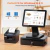 MUNBYN 12-inch POS Touchscreen Monitor, LED POS Monitor, HDMI/VGA Capacitive Screen Display, Foldable Stand for Small Business, Retail, Restaurant, Bar, No Driver Required, 2Y Protection view 3
