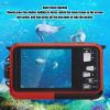 2.7K Camera Underwater Camera Snorkeling 11FT with Dual Screens, 48MP 16x Digital Zoom Compact Digital Camera for Snorkeling Diving (Red) view 2
