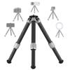 LEOFOTO Carbon Fiber Small Tabletop Travel Tripod, Weight 108g/0.23lb, Maxload 5kg/11lb, Lightweight Tripod Stand, 1/4" Inch Screw, for Camera/Phone Holder/Projector, MT-02C Long Version (MT-02CL) view 1