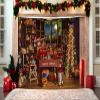 10X7FT Santa's Toy Shop Christmas Night Backdrop Photography Happy New Year Background Christmas Tree Toys Gift White Snow Store Christmas Party Decoration Family Party Banner Photo Props Supplies view 2