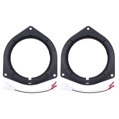 ApplianPar Car Stereo Door Speaker Adapter Mounting Plates 6.5 Inch Stand Ring Kit with Wiring Connector Harness Cable Plug