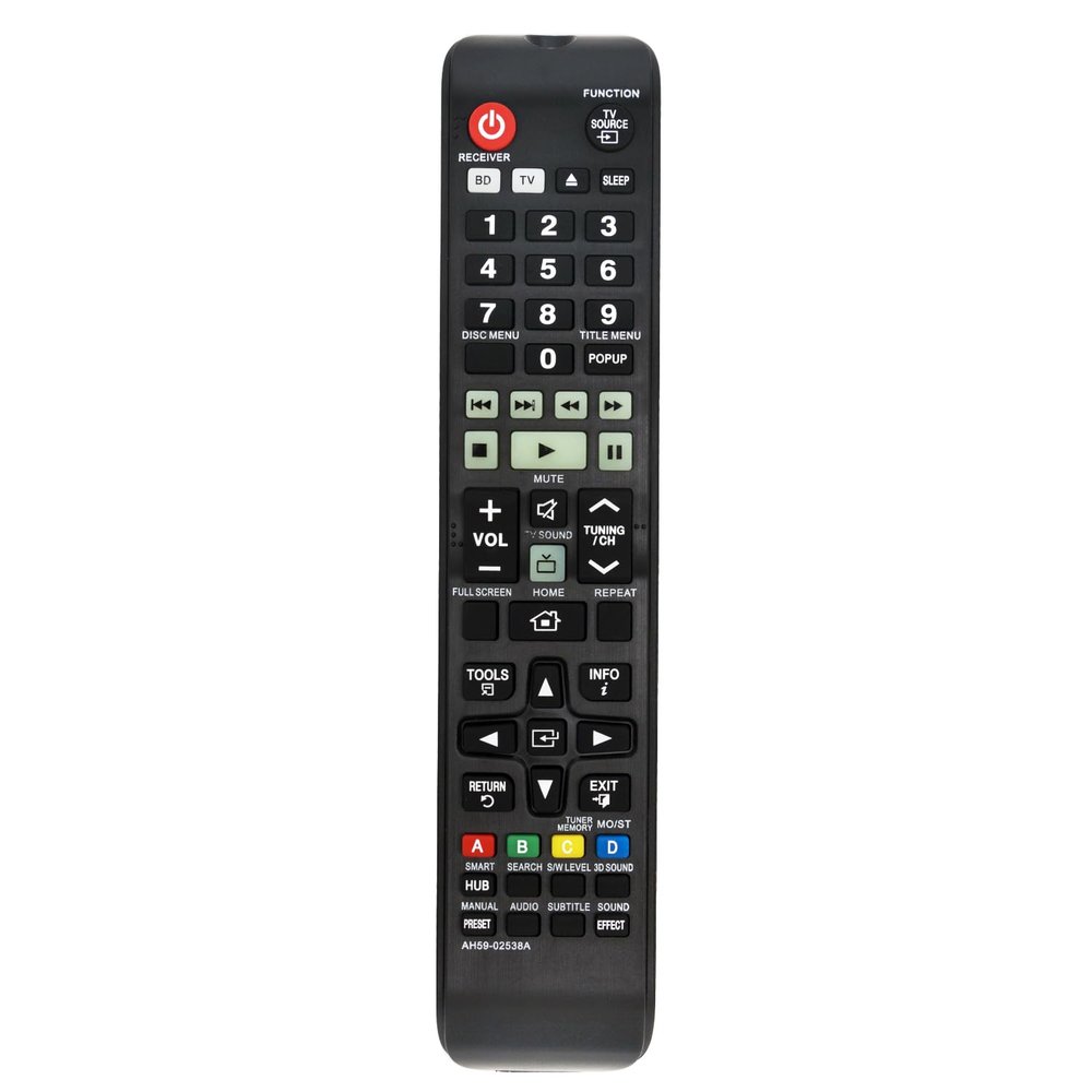 AH59-02538A Replace Remote Control Compatible with Samsung 3D Blu-ray Home Theater System HT-F5500 HT-F6500 HT-F5530 HT-F5550 HT-F6530 HT-F5500/ZA HT-F5500W/ZA AH59-02537A AH59-02538A AH59-02538C
