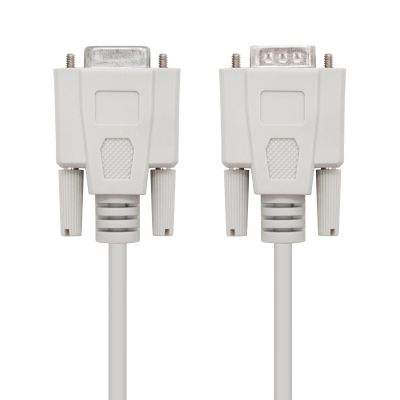 RS232 Serial Cable with DB9 Male to DB9 Female connectors, 3 m Length, Ideal for Connections Between Serial Communication Devices.