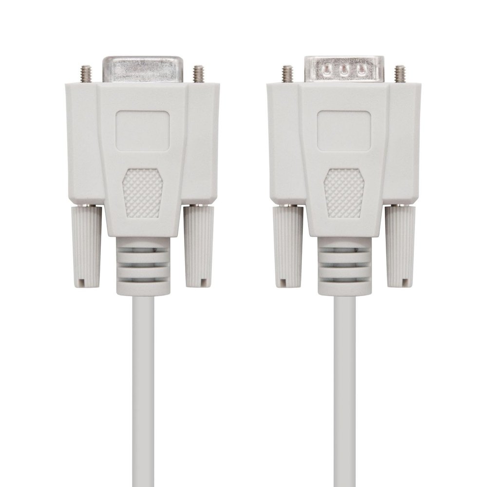 RS232 Serial Cable with DB9 Male to DB9 Female connectors, 3 m Length, Ideal for Connections Between Serial Communication Devices.
