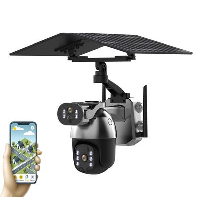 Home Security Cameras Wireless Outdoor Solar Powered Waterproof Auto Tracking 4k No WiFi 4g Night Vision Monitor (White, 50X Zoom 4G Version)