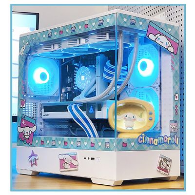 ATX Case, Computer Cases,Mid-Tower PC Gaming Case M-ATX/ITX - Front I/O USB 3.0 /Type-C Port - 270 Panoramic View Tempered Glass Panel - Includes A Themed Light Board