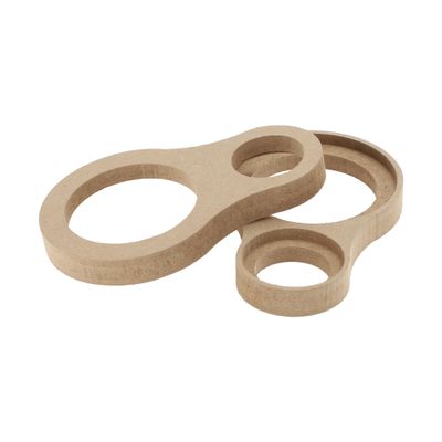 RATCHROLL 2 Pcs Universal Speaker Spacer Ring Adapter Dual Rings Waterproof for 1.5" for 3" Speaker Mounting Spacer Bracket Ring Brown Wood