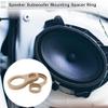RATCHROLL 2 Pcs Universal Speaker Spacer Ring Adapter Dual Rings Waterproof for 1.5" for 3" Speaker Mounting Spacer Bracket Ring Brown Wood view 2