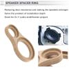 RATCHROLL 2 Pcs Universal Speaker Spacer Ring Adapter Dual Rings Waterproof for 1.5" for 3" Speaker Mounting Spacer Bracket Ring Brown Wood view 3