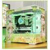 ATX Case, Computer Cases,Mid-Tower PC Gaming Case M-ATX/ITX - Front I/O USB 3.0 /Type-C Port - 270  Panoramic View Tempered Glass Panel - Includes A Themed Light Board view 1