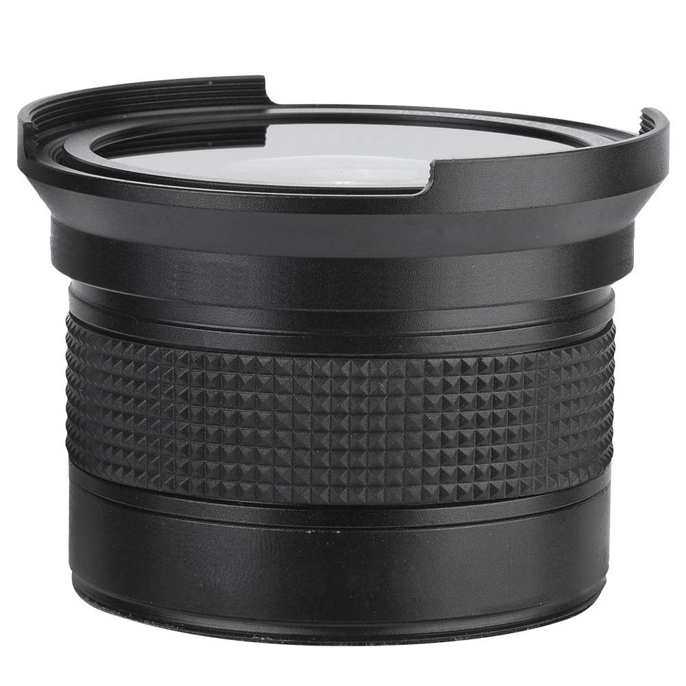 58MM Fisheye Lens, 0.35X Super Wide Angle Lens Compatible with SLR DSLR Camera Black