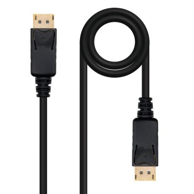 0.5m DisplayPort Cable with DP Male to DP Male Connectors - Black - Ideal for transmitting high Definition Video Signals Between Compatible Devices.