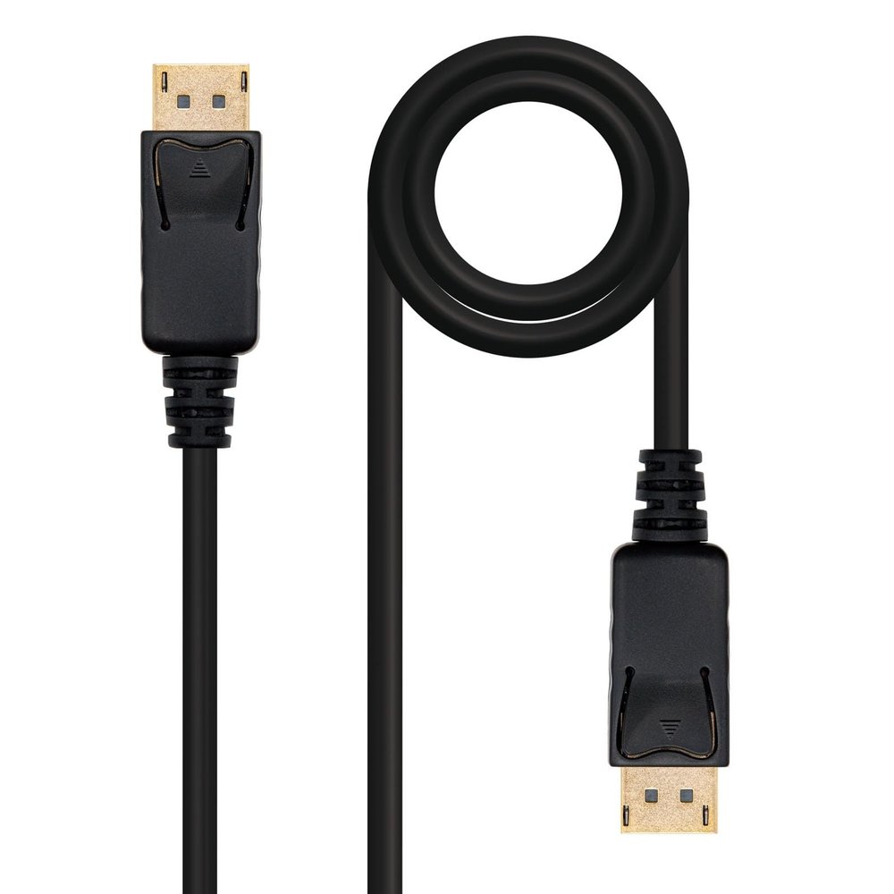 0.5m DisplayPort Cable with DP Male to DP Male Connectors - Black - Ideal for transmitting high Definition Video Signals Between Compatible Devices.