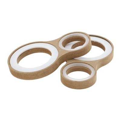 RATCHROLL 2 Set Universal Speaker Spacer Ring Adapter Dual Rings Waterproof for 2" for 4" Speaker Mounting Spacer Bracket Ring with Acrylic Washers Brown Wood