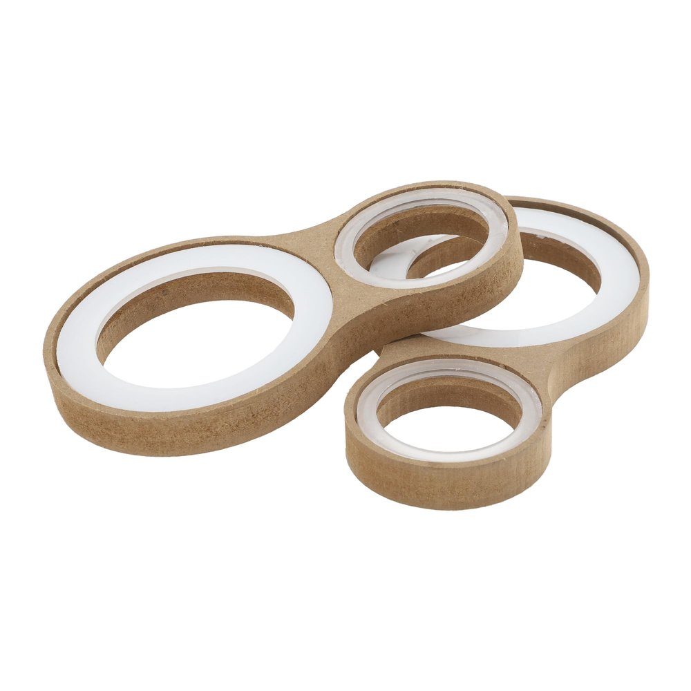 RATCHROLL 2 Set Universal Speaker Spacer Ring Adapter Dual Rings Waterproof for 2" for 4" Speaker Mounting Spacer Bracket Ring with Acrylic Washers Brown Wood