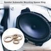 RATCHROLL 2 Set Universal Speaker Spacer Ring Adapter Dual Rings Waterproof for 2" for 4" Speaker Mounting Spacer Bracket Ring with Acrylic Washers Brown Wood view 2
