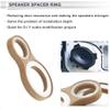 RATCHROLL 2 Set Universal Speaker Spacer Ring Adapter Dual Rings Waterproof for 2" for 4" Speaker Mounting Spacer Bracket Ring with Acrylic Washers Brown Wood view 3