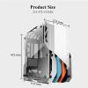 HDYDSSD ATX/M-ATX/ITX Mid Tower Gaming Case, Aluminum Alloy, I - USB 3.0, Tempered Glass Side Panel view 3