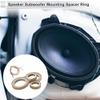 RATCHROLL 2 Set Universal Speaker Spacer Ring Adapter Dual Rings Waterproof for 2" for 4" with Acrylic Washers and Light Strip Brown Wood view 2