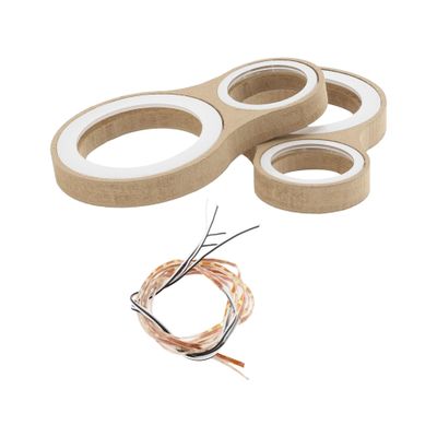 RATCHROLL 2 Set Universal Speaker Spacer Ring Adapter Dual Rings Waterproof for 1.2" for 3.5" with Acrylic Washers and Light Strip Brown Wood